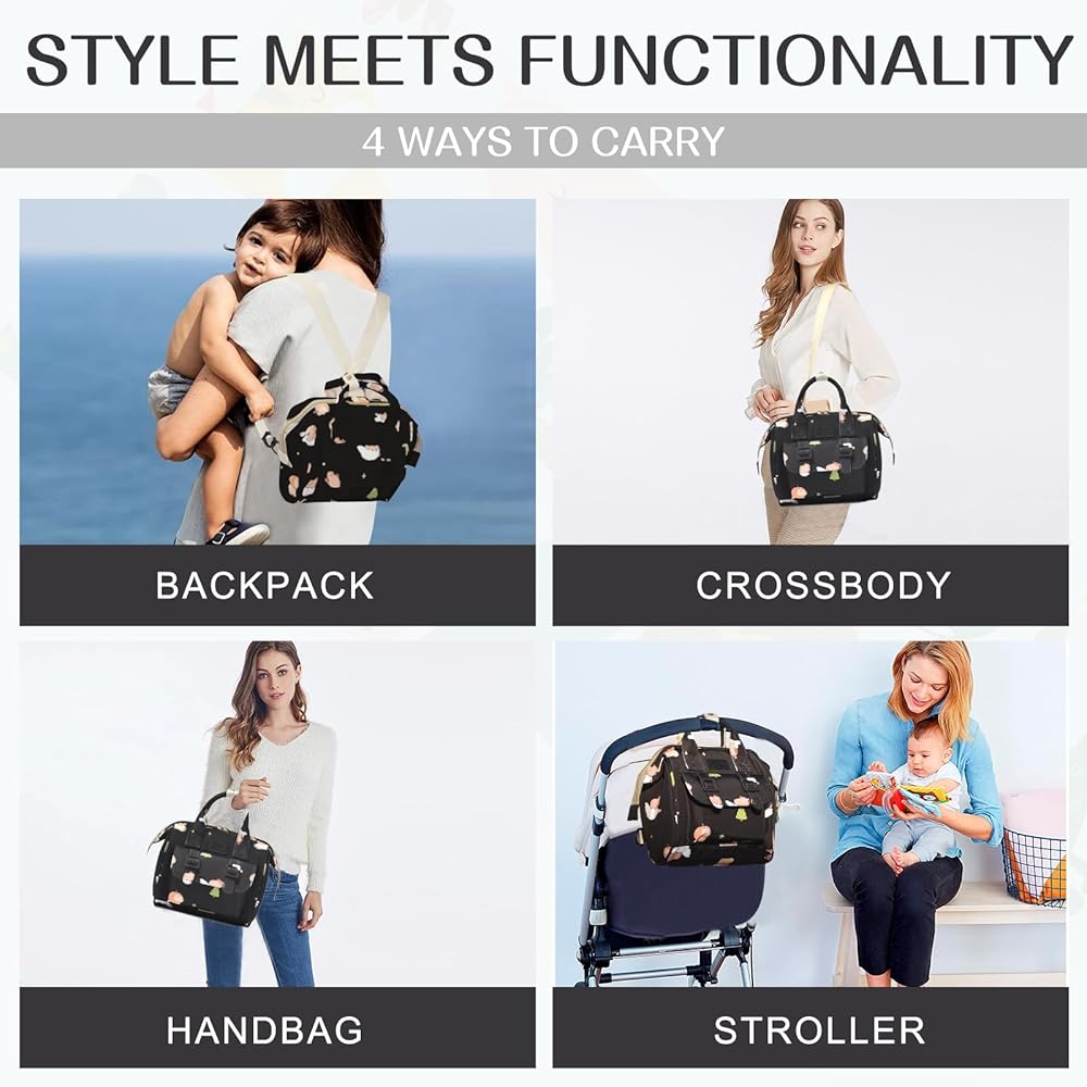 Small Diaper Bag Crossbody with Multi-Pocket