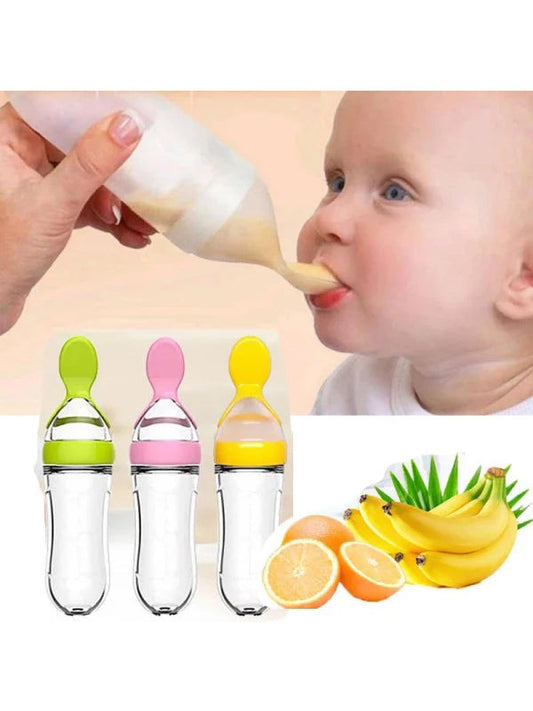 Baby Silicone Squeeze Feeding Spoon