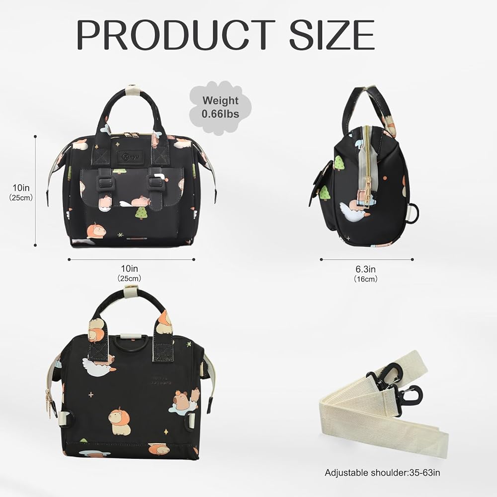 Small Diaper Bag Crossbody with Multi-Pocket