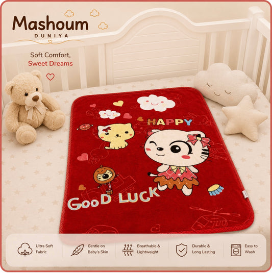 Good luck baby blanket - Red